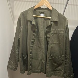 Asket overshirt olive medium short gently used